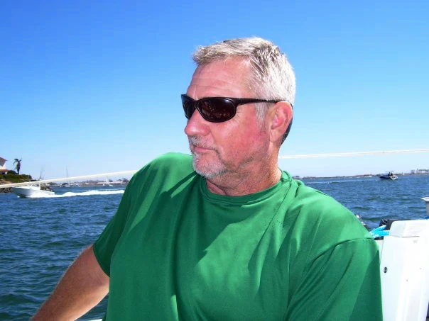 Bob Seitzberg on a boat